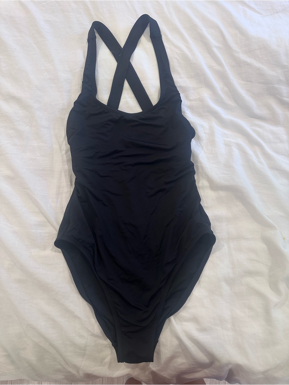 Andie Black Tulum One-Piece Swimsuit with Cross Strap Detail